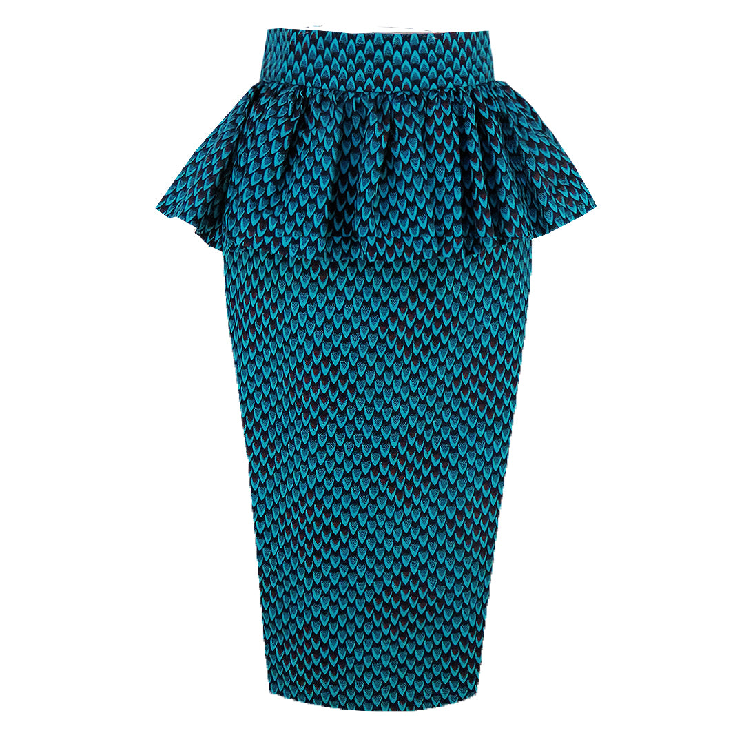 Peplum Midi Pencil Skirt Mizzck Fashion